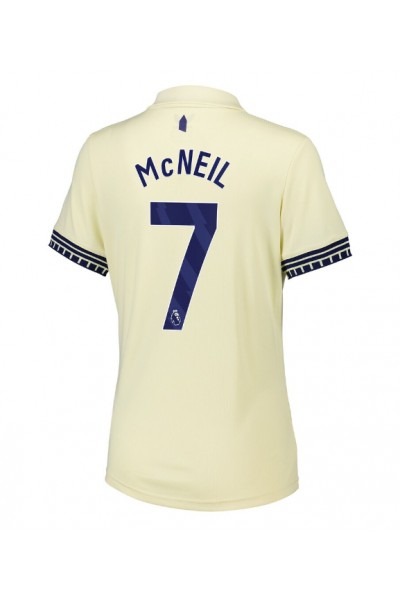 Everton Dwight McNeil #7 Jalkapallovaatteet Naisten Vieraspaita 2025-26 Lyhythihainen Everton Dwight McNeil #7 Jalkapallovaatteet Naisten Vieraspaita 2025-26 Lyhythihainen